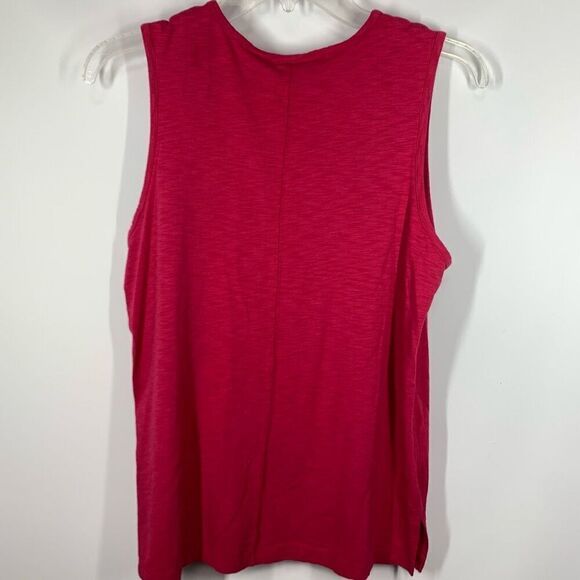 Sigrid Olsen Women's Side Vent Pullover Tank Top Red pink  Size Medium - Picture 8 of 9
